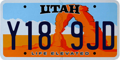 UT license plate Y189JD