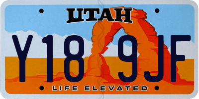 UT license plate Y189JF