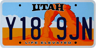 UT license plate Y189JN