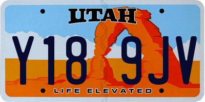 UT license plate Y189JV