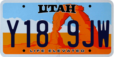 UT license plate Y189JW