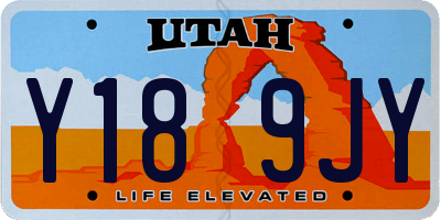 UT license plate Y189JY