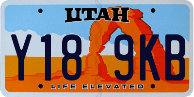UT license plate Y189KB