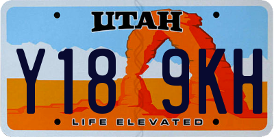 UT license plate Y189KH