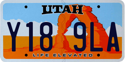 UT license plate Y189LA