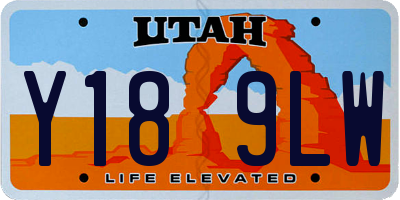 UT license plate Y189LW