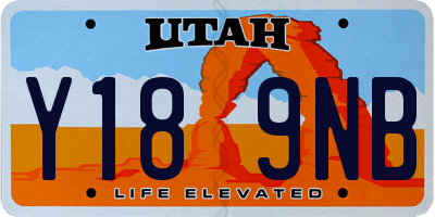 UT license plate Y189NB