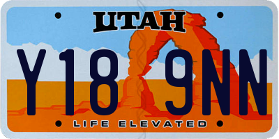 UT license plate Y189NN