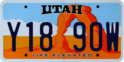 UT license plate Y189OW