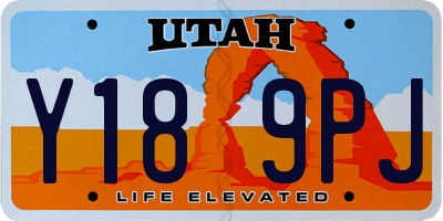 UT license plate Y189PJ