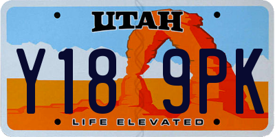 UT license plate Y189PK