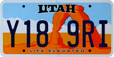 UT license plate Y189RI