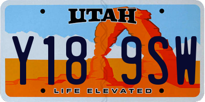UT license plate Y189SW