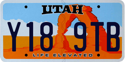 UT license plate Y189TB