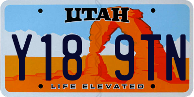 UT license plate Y189TN