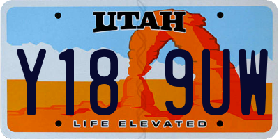 UT license plate Y189UW