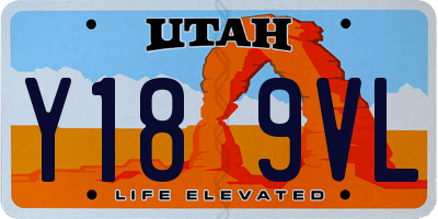 UT license plate Y189VL