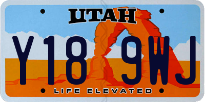 UT license plate Y189WJ