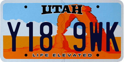 UT license plate Y189WK