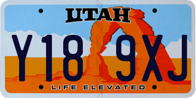 UT license plate Y189XJ