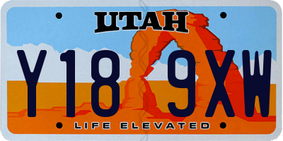 UT license plate Y189XW
