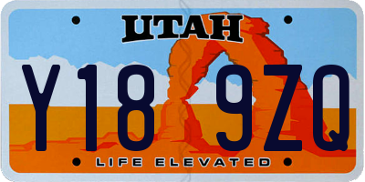 UT license plate Y189ZQ