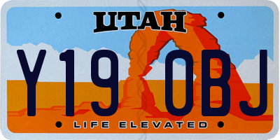 UT license plate Y190BJ