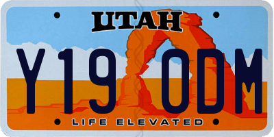 UT license plate Y190DM
