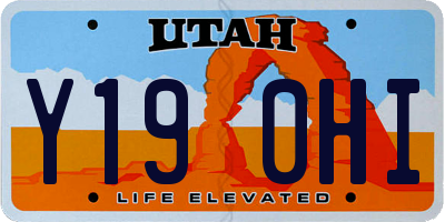 UT license plate Y190HI