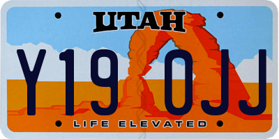 UT license plate Y190JJ