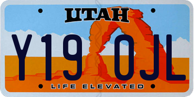 UT license plate Y190JL