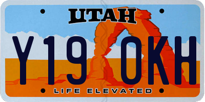 UT license plate Y190KH