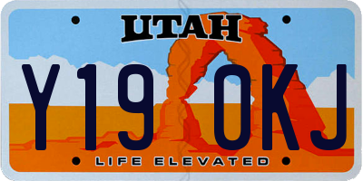 UT license plate Y190KJ
