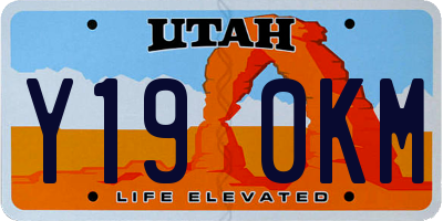 UT license plate Y190KM