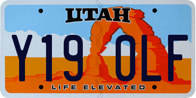 UT license plate Y190LF