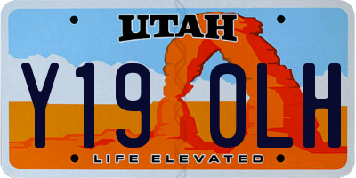 UT license plate Y190LH
