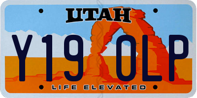 UT license plate Y190LP