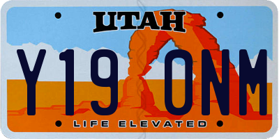 UT license plate Y190NM