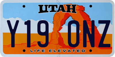 UT license plate Y190NZ