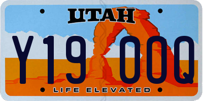 UT license plate Y190OQ