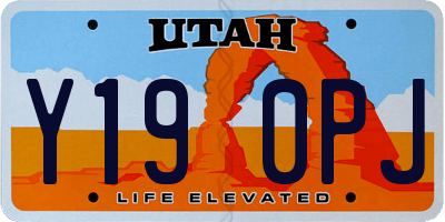 UT license plate Y190PJ
