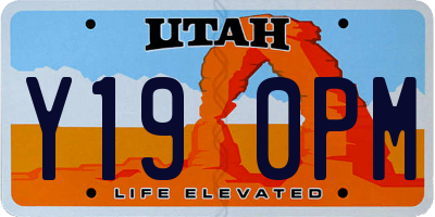 UT license plate Y190PM