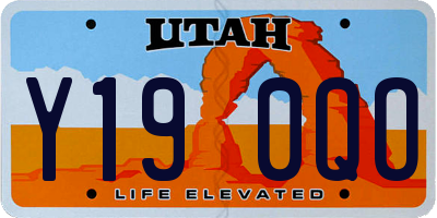 UT license plate Y190QO