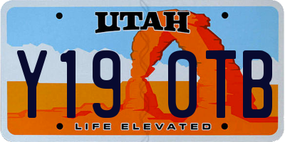 UT license plate Y190TB