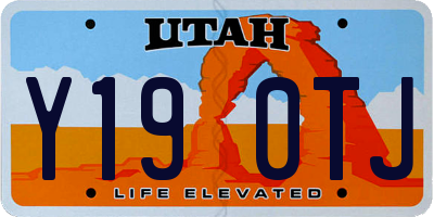 UT license plate Y190TJ