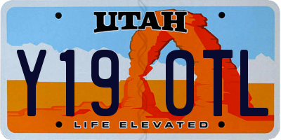UT license plate Y190TL