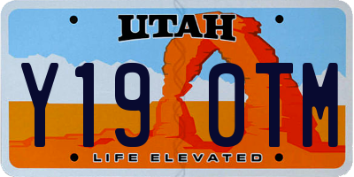 UT license plate Y190TM
