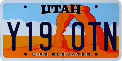 UT license plate Y190TN