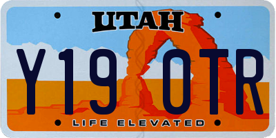 UT license plate Y190TR