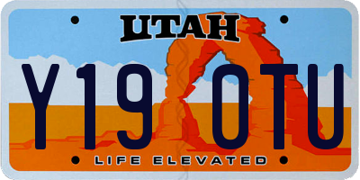 UT license plate Y190TU